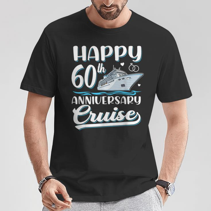 Happy 60Th Anniversary Cruise Wedding 60 Years Old Couples T-Shirt Funny Gifts
