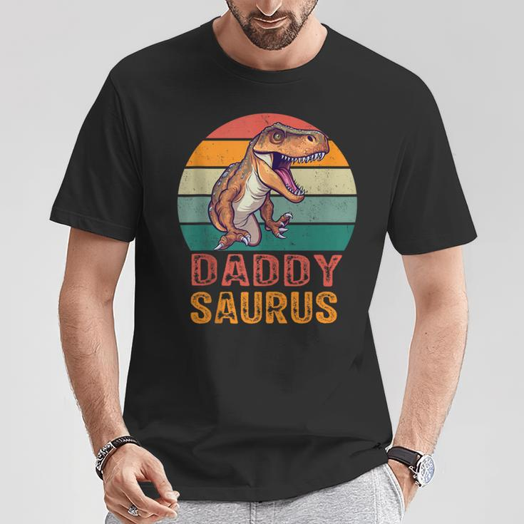 Happy Daddy Saurus T-Rex Dinosaurieratertag Dinosaurier Papa T-Shirt Lustige Geschenke