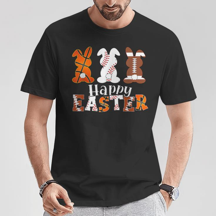 Happy Easter Baseball Football Basketball Bunny Rabbit Boys T-Shirt Unique Gifts