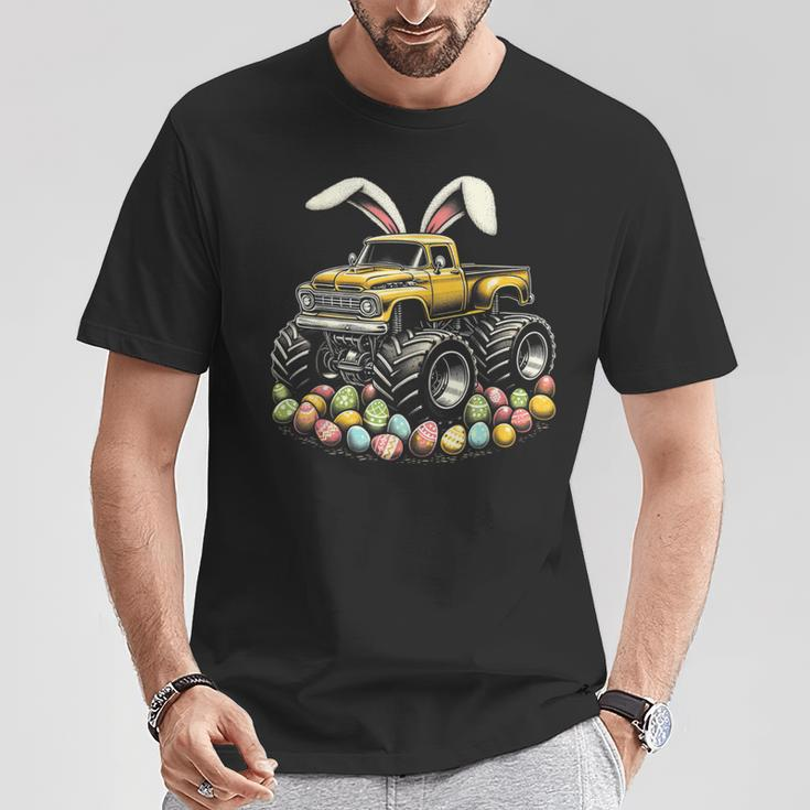 Happy Easter Monster Truck Easter Bunny Costume And Egg Boys T-Shirt Unique Gifts