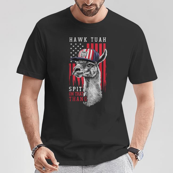 Hawk Tush Spit On That Thing Llama July 4Th T-Shirt Unique Gifts