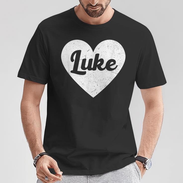 I Heart Luke First Names And Hearts I Love Luke T-Shirt Unique Gifts