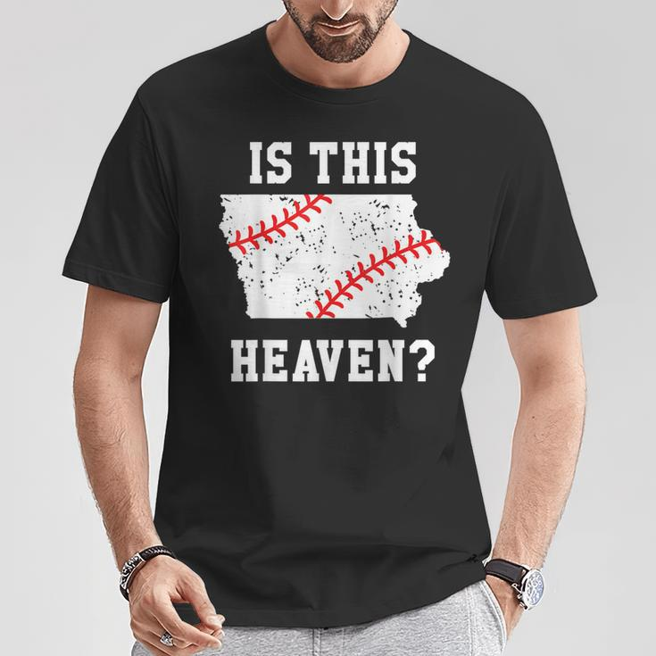 Is This Heaven Iowa Baseball FieldPlay Ball T-Shirt Unique Gifts