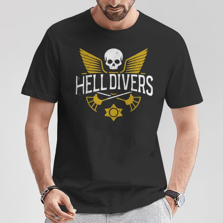 Hell Of Divers Helldiving Lovers Costume Outfit Cool T-Shirt Funny Gifts