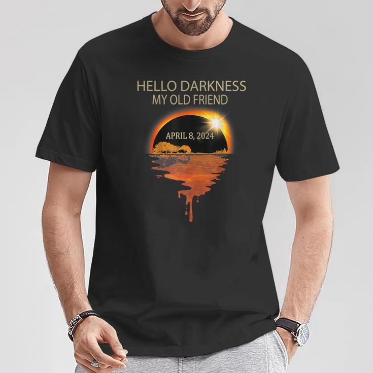 Hello Darkness My Old Friend 2024 Solar Eclipse 40824 T-Shirt Unique Gifts