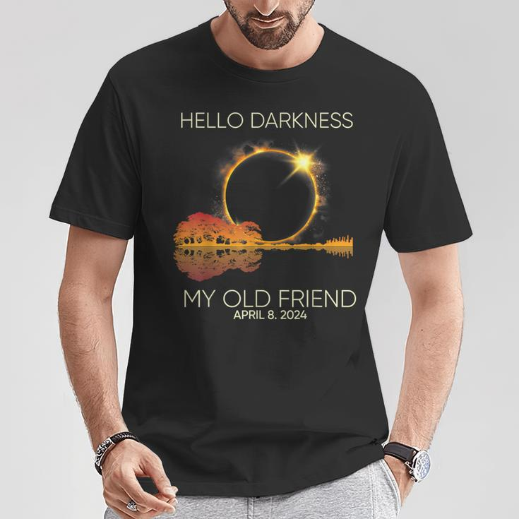 Hello Darkness My Old Friend April 08 Solar Eclipse T-Shirt Unique Gifts