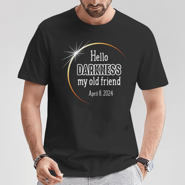 Hello Darkness My Old Friend April 8 2024 Eclipse T-Shirt Unique Gifts