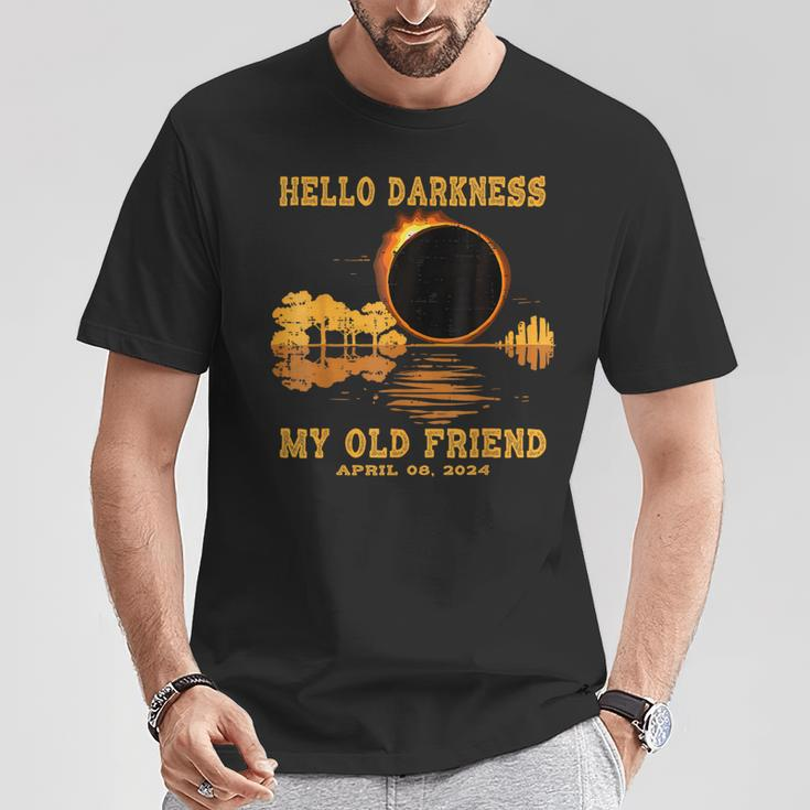 Hello Darkness My Old Friend Eclipse 2024 April 8Th Totality T-Shirt Unique Gifts