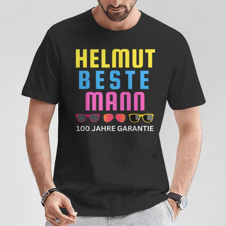 Helmut Beste Mann 100 Jahre Garantie Mallorca Party Schwarz T-Shirt Lustige Geschenke