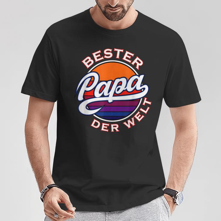 Herren Bester Papa Der Welt 1Atertag -Atertagsgeschenk T-Shirt Lustige Geschenke