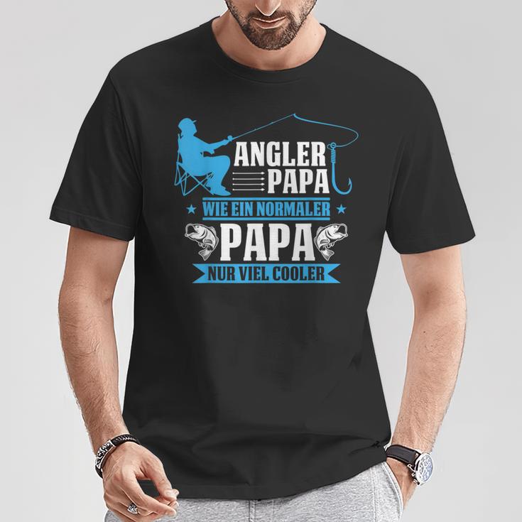 Herren Cooler Angler Papaater Fischen Angelnatertag Spruch T-Shirt Lustige Geschenke