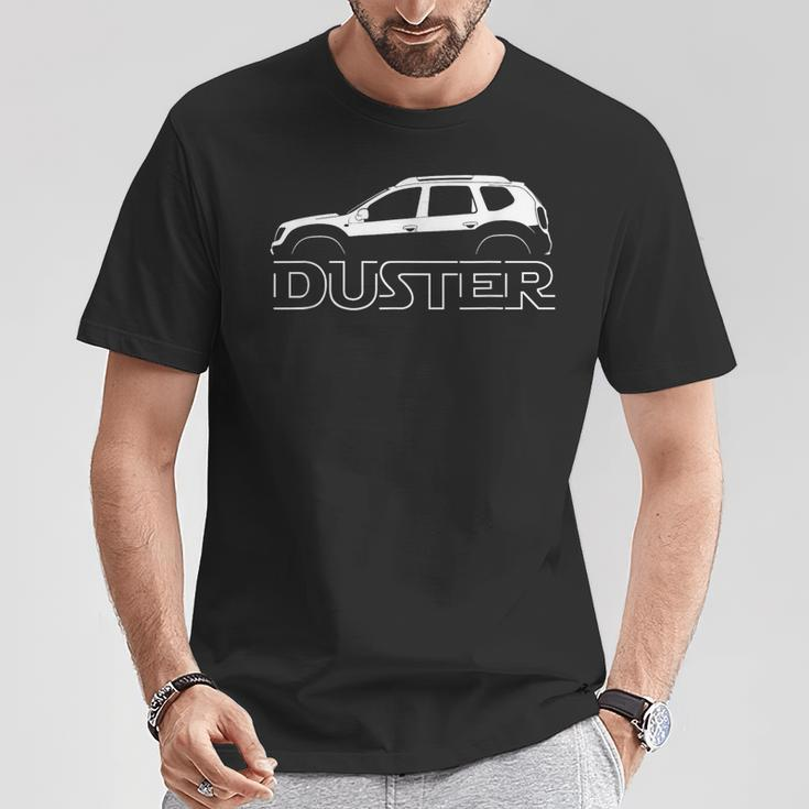 Herren Duster Auto Grafik T-Shirt, Schwarz Vintage Fahrzeug Lustige Geschenke