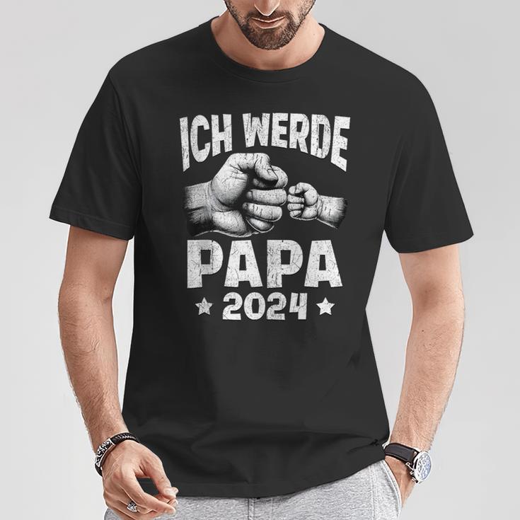 Herren Ich Werde Papa 2024 Schwangerschaft Ich Werde Baldater T-Shirt Lustige Geschenke