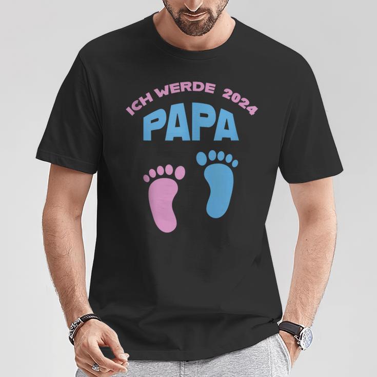 Herren Ich Werde Papa 2024 Werdenderater T-Shirt Lustige Geschenke