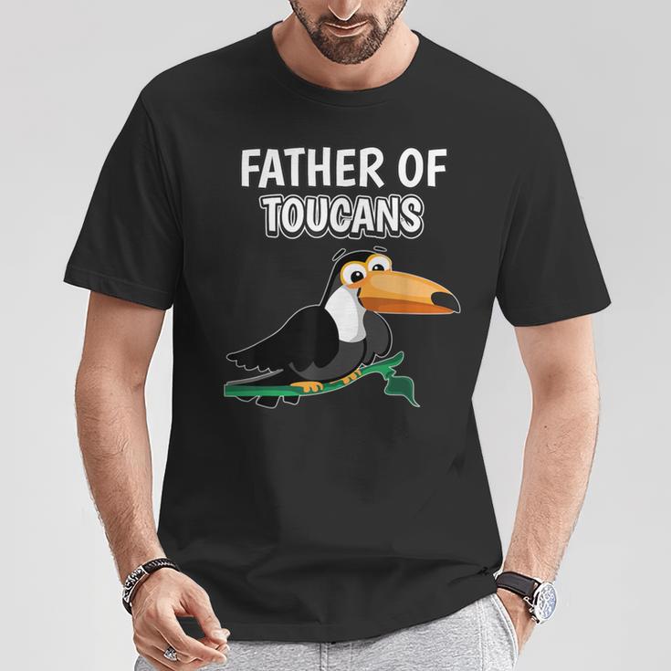 Herren Jungen Father Of Toucans Papaatertag Tukan T-Shirt Lustige Geschenke