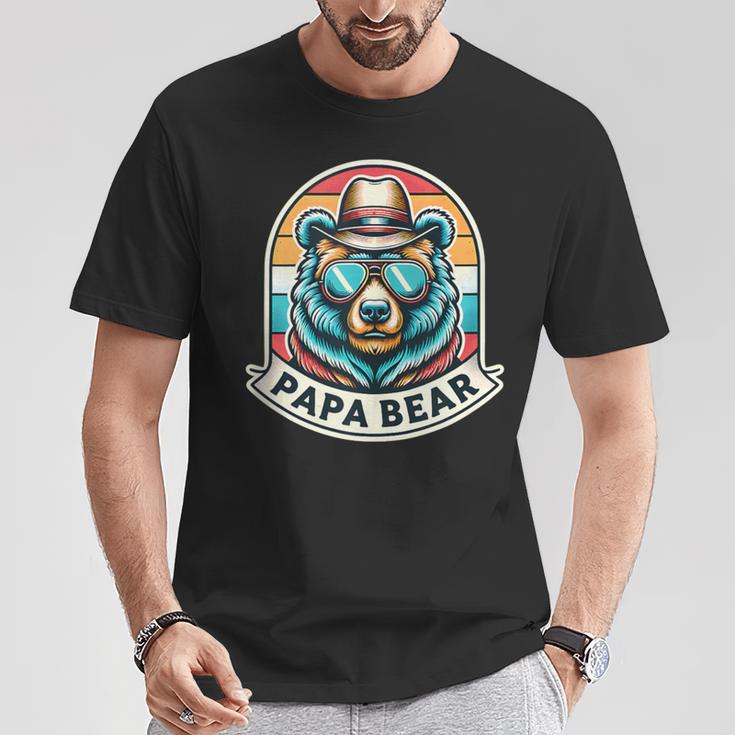 Herren Papa Bär Papa Bär Spruch Lustig T-Shirt Lustige Geschenke