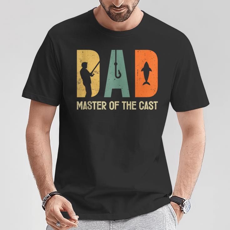 Herren Papa Master Der Besetzung Dad Fishing T-Shirt Lustige Geschenke