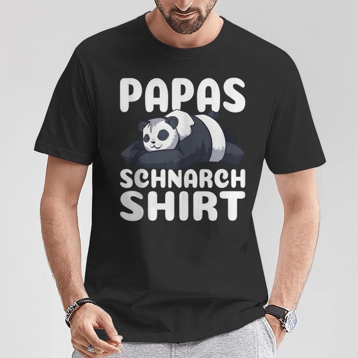 Herren Papa's Schnarch Bester Papaatertag Sohn T-Shirt Lustige Geschenke