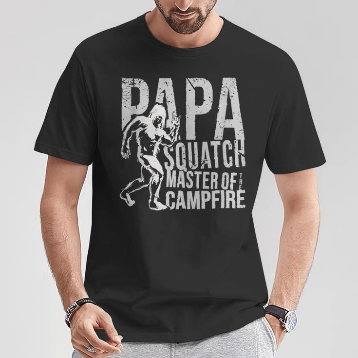 Herren Sasquatch Papa Squatch Camping Bigfoot Für Papaatertag T-Shirt Lustige Geschenke