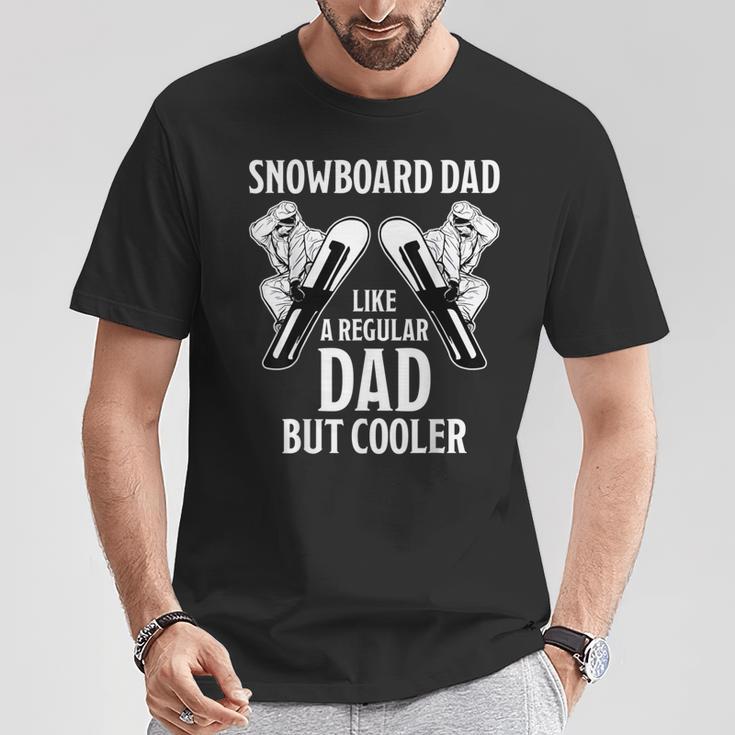 Herren Snowboard Dad Cooler Snowboard Spruchater Papa Snowboarder T-Shirt Lustige Geschenke