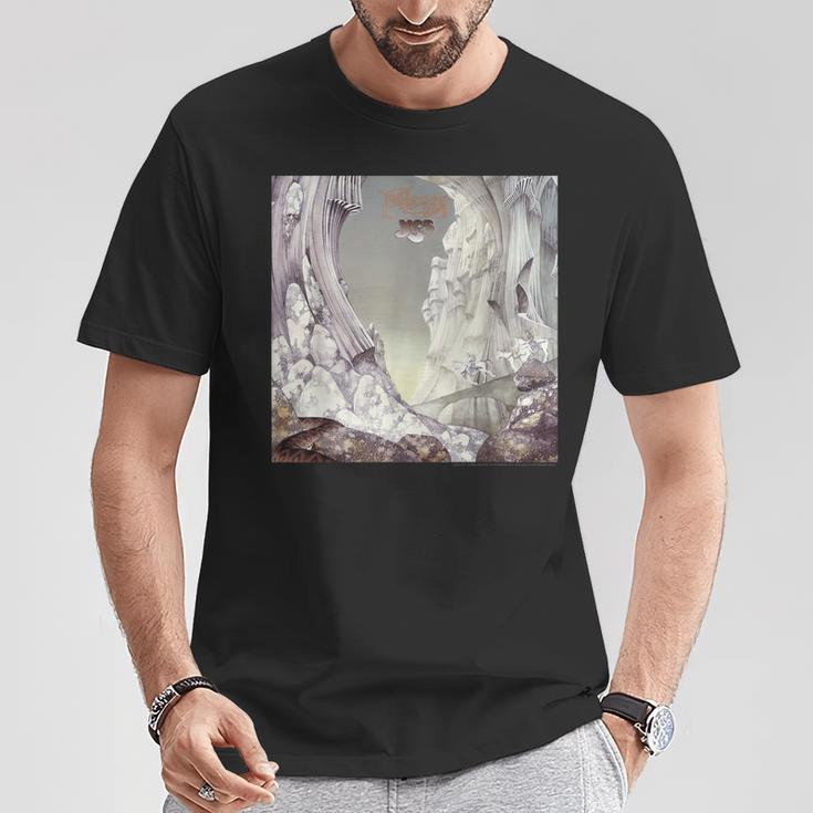 Herren T-Shirt Mystischer Bergdruck in Schwarz, Wanderlust Motiv Lustige Geschenke