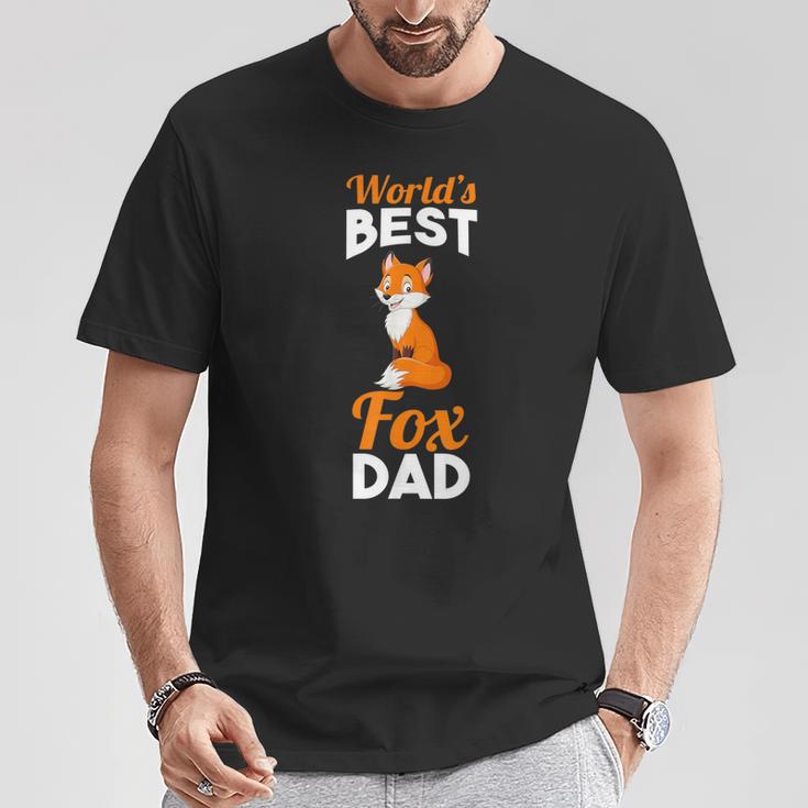 Herren Weltbester Fuchs Papa T-Shirt Lustige Geschenke