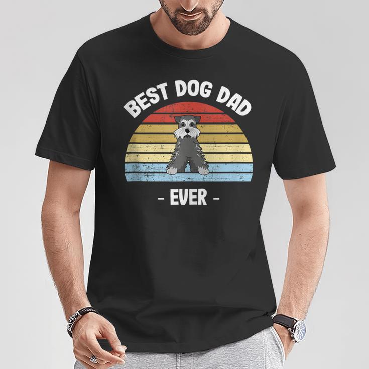 Herren Zwergschnauzer Papa Geschenk T-Shirt Lustige Geschenke