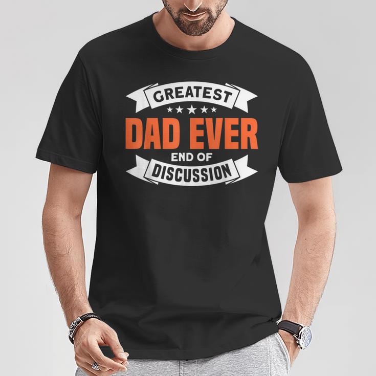 Herrenater Bester Papa Ever Ende Der Diskussion Papa T-Shirt Lustige Geschenke