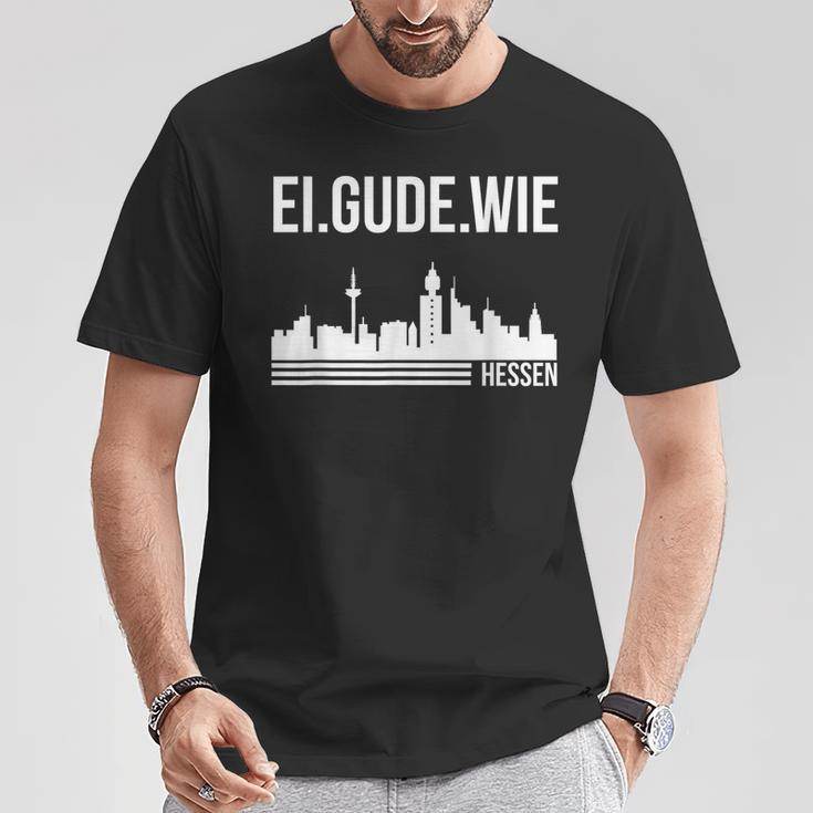 Hessen Frankfurt Skyline Set T-Shirt Lustige Geschenke