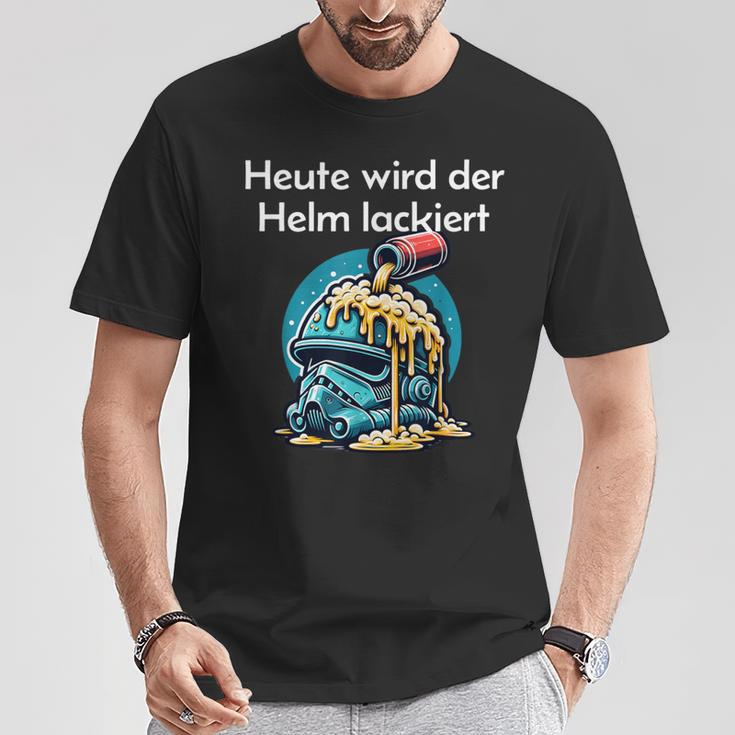 Heute Wird Der Helm Lackiert T-Shirt Lustige Geschenke