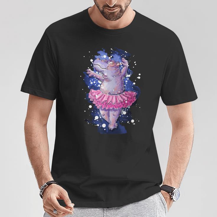 Hippopotamus Hippopotamus Ballet Hippopotamus Fan T-Shirt Lustige Geschenke