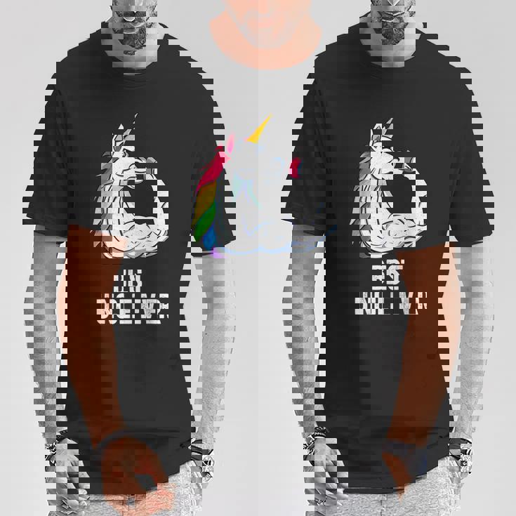 Hombre La Mejor Ropa De Un Tío De Unicornio Best Uncle Ever Camiseta unisex Regalos divertidos