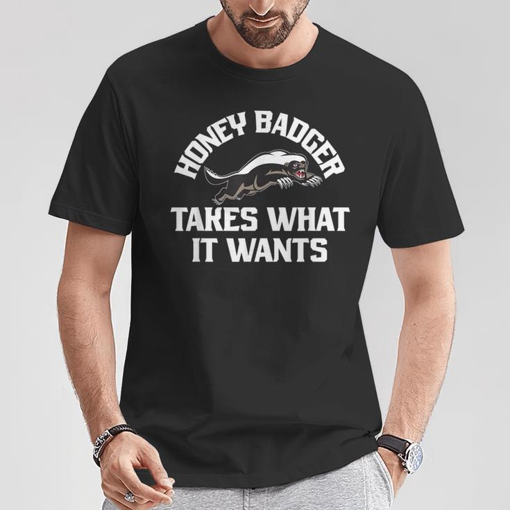 Honey Badger Takes What It Wants Graphic T-Shirt Unique Gifts