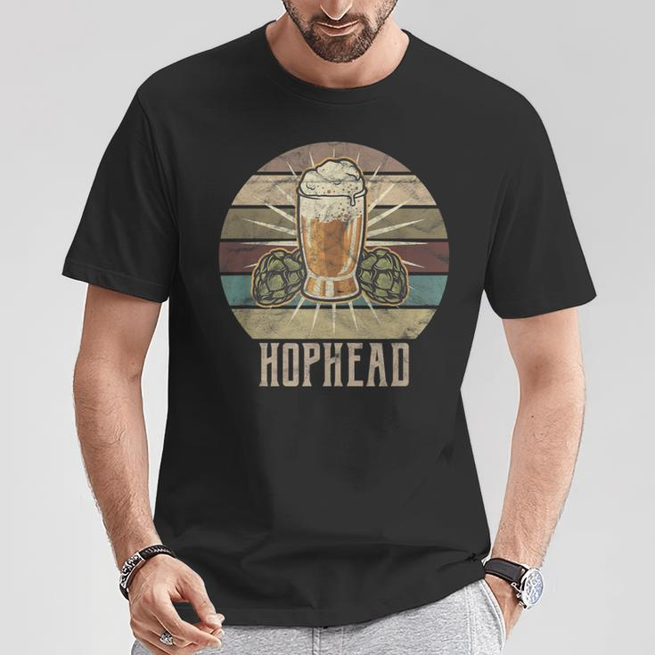 Hophead With Hops And Beer Retro Vintage Craft Beer Hops T-Shirt Unique Gifts