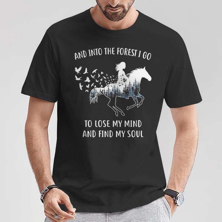 Horse For Women Into The Forest I Go Horse Riding T-Shirt Unique Gifts