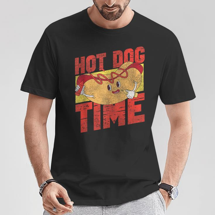 Hot Dog Adult Vintage Hot Dog Time T-Shirt Unique Gifts