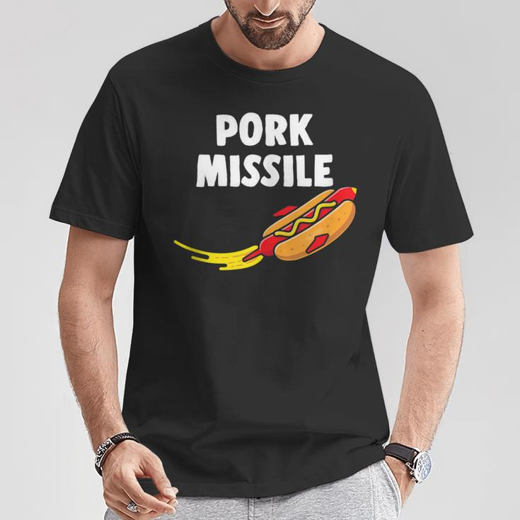 Hot Dog Pork Missile Wiener Rocket Ship Hotdogologist T-Shirt Unique Gifts