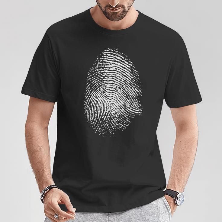 Huella Dactilar Grande Del Análisis De La Escena Del Crimen De Camiseta unisex Regalos divertidos