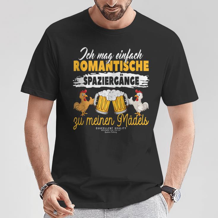 Hühner Papa Gartenhühner Spaziergänge Zu Meinen Mädels Bier T-Shirt Lustige Geschenke