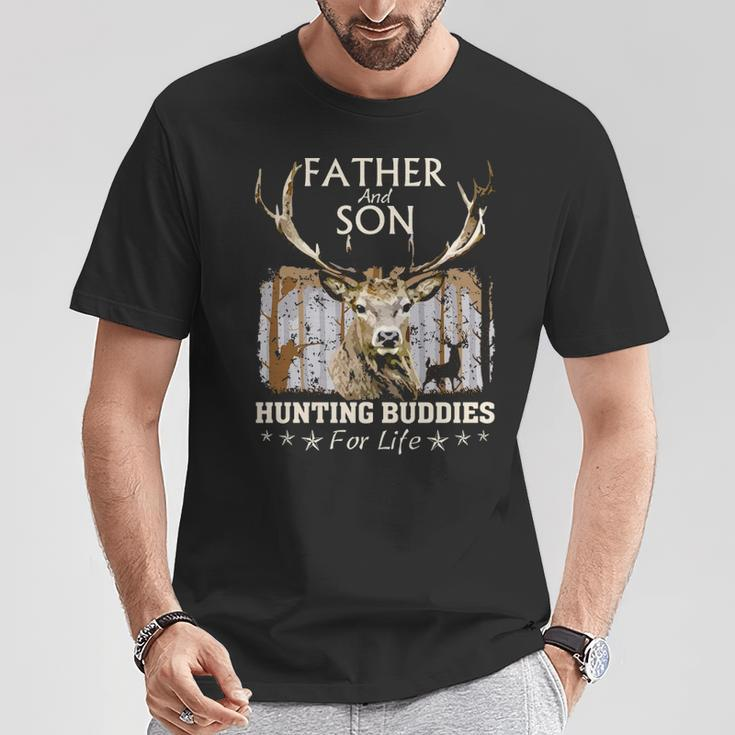 Hunting For Father And Son Hunting Buddies Hunters T-Shirt Unique Gifts
