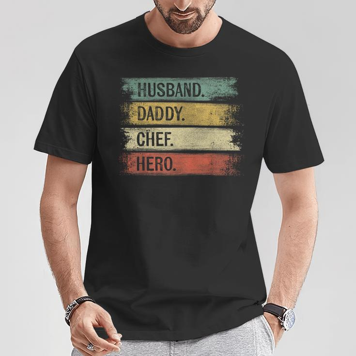 Husband Daddy Chef Hero Pastry Chef Baker Bakery Baking T-Shirt Unique Gifts
