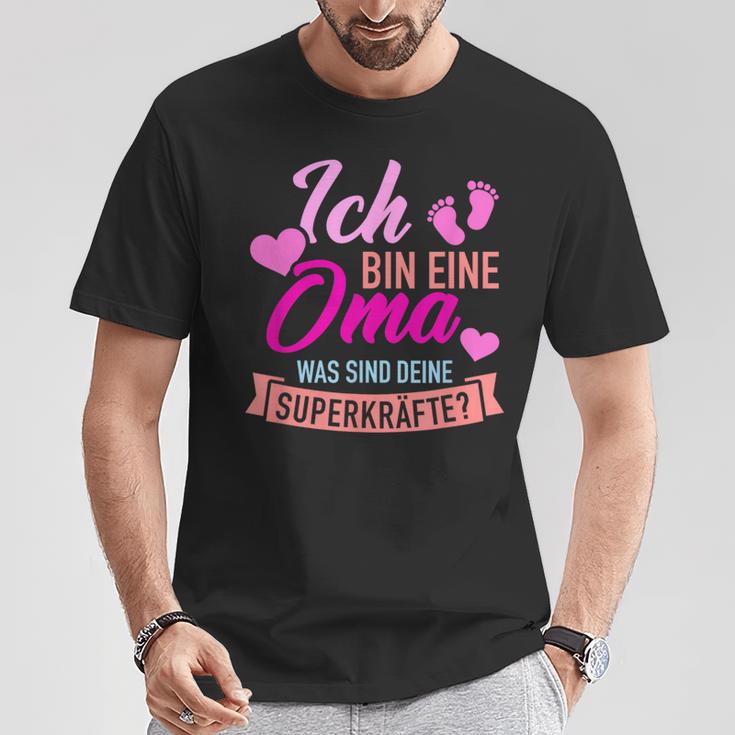 Ich Bin Eine Oma Was Sind Dein Superkraftte German Language T-Shirt Lustige Geschenke