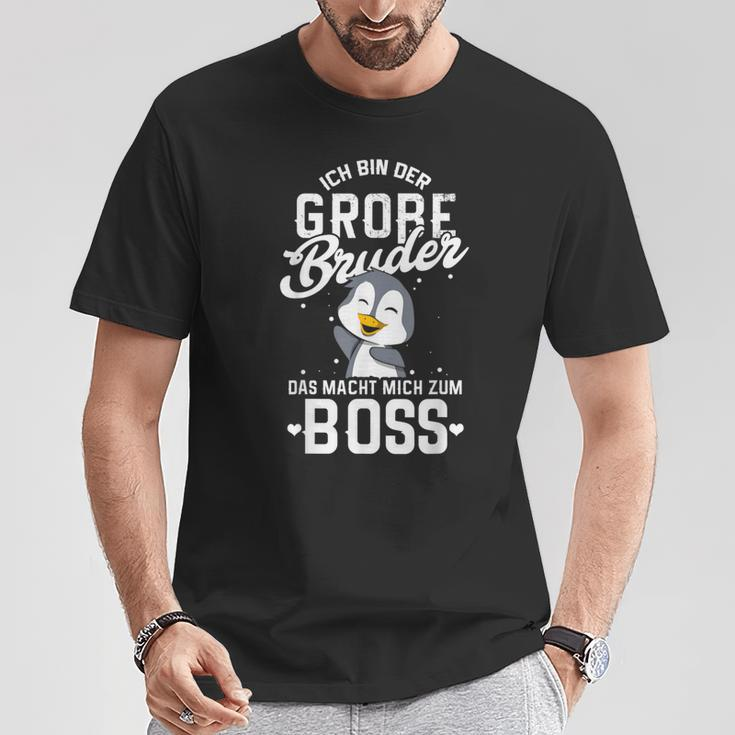 Ich Bin Großbruder Boss Bald Groser Bro Grosser Penguin T-Shirt Lustige Geschenke