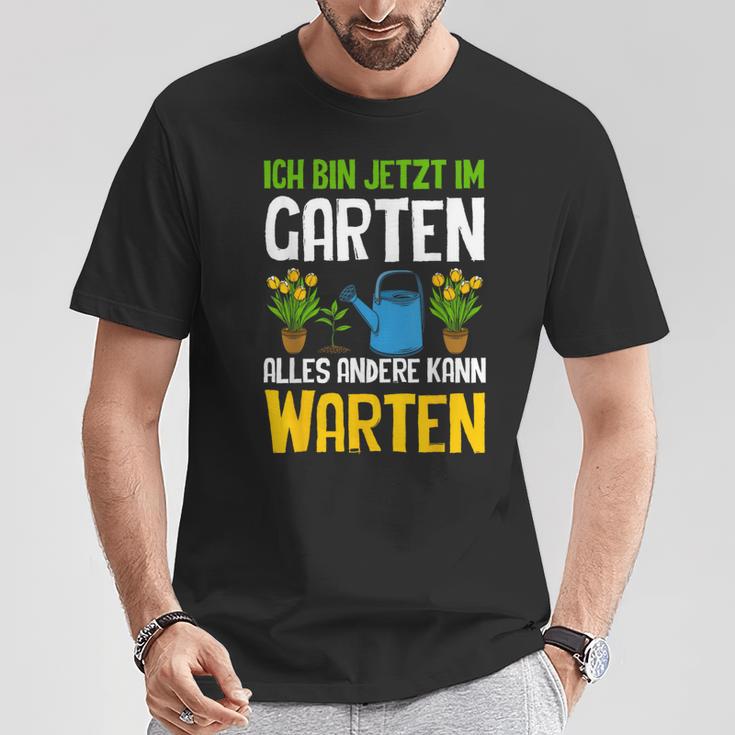 Ich Bin Im Gartenarbeit Hobbygärtner Gärtner Schwarz T-Shirt Lustige Geschenke