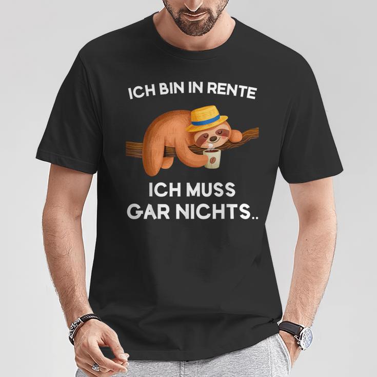 Ich Bin In Rente Muss Nix Mehr T-Shirt, Lustige Rentner Sprüche Lustige Geschenke