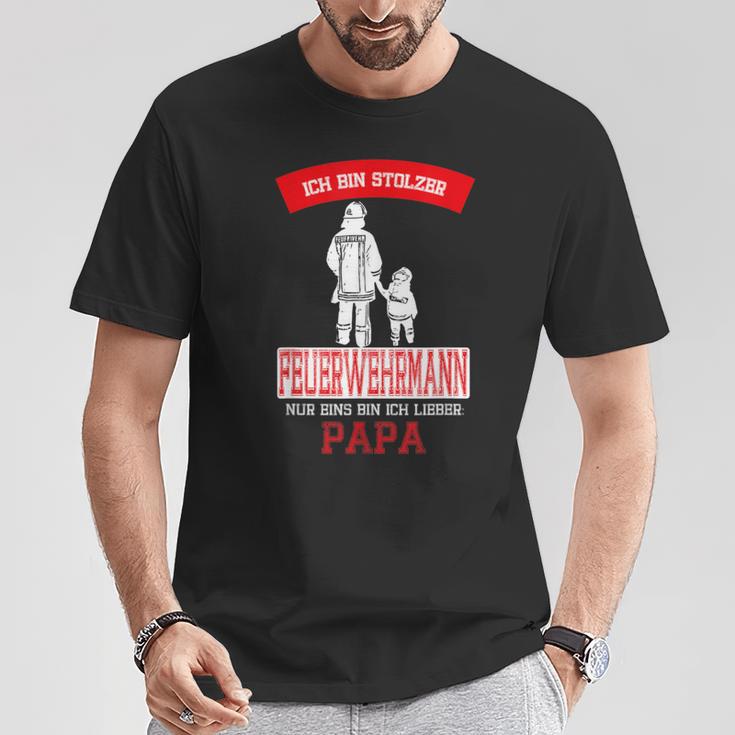 Ich Bin Stolzer Feuerwehrmann Nur Ein Bin Ich Lieber T-Shirt Lustige Geschenke