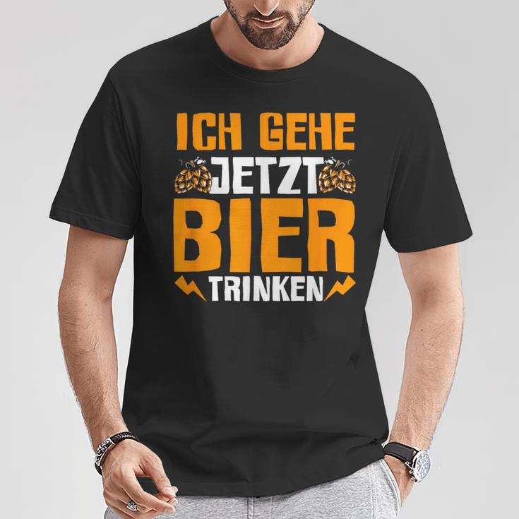 Ich Gehe Jetzt Bier Trink T-Shirt Lustige Geschenke