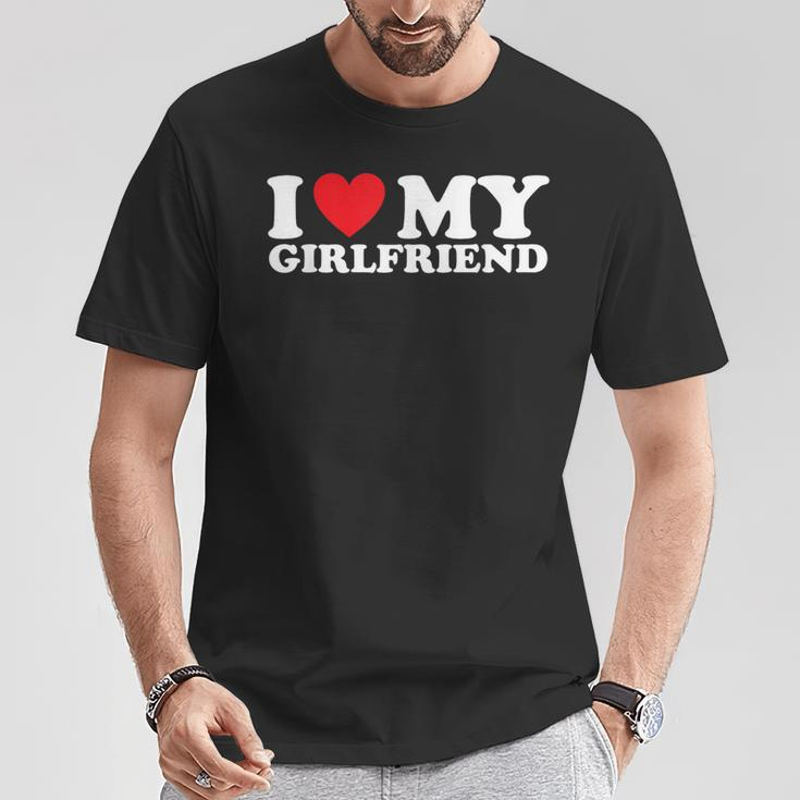 Ich Liebe Meine Freundin Ich Liebe Meine Freund German Black T-Shirt Lustige Geschenke