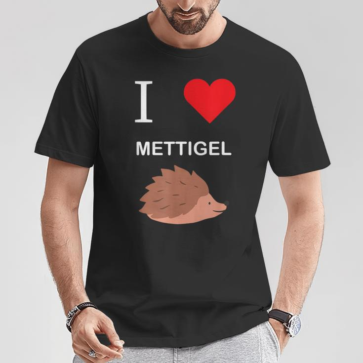 Ich Liebe Mettigel Mett Meat T-Shirt Lustige Geschenke