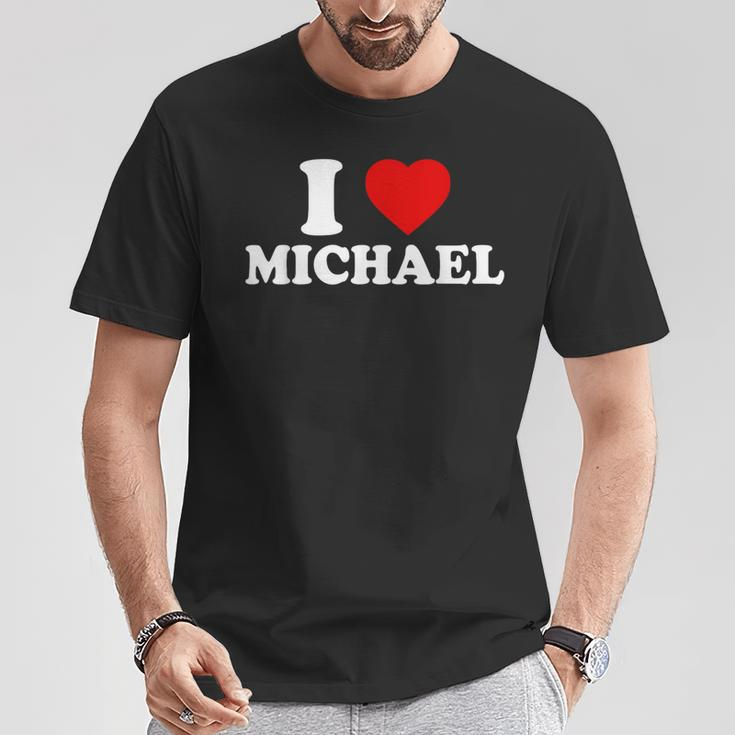 Ich Liebe Michael Männer Frauen I Love Michael T-Shirt Lustige Geschenke